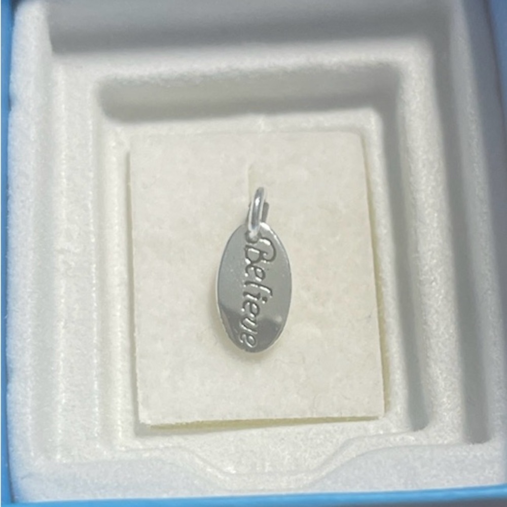 BNIB “Believe” Autism Charm in Sterling Silver